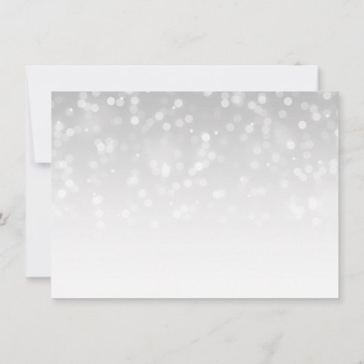 結婚はノートの銀製の《写真》ぼけ味の輝きライト感謝していしています サンキューカード (裏面)