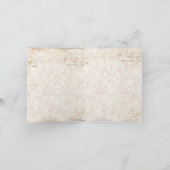 結婚はメッセージカード-茶バラのVintagのレース感謝していしています サンキューカード (内部)