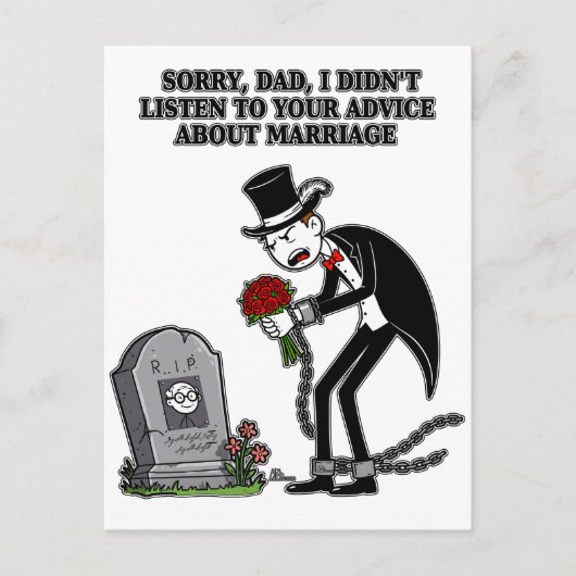 結婚は一緒に愚かである ポストカード (正面)