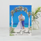 結婚は写真の愛および感謝カード感謝していしています サンキューカード (スタンド正面)