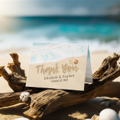 結婚は夏のビーチのヒトデの貝殻感謝していしています サンキューカード