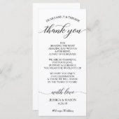結婚は座席表-クラシックな原稿感謝していしています (正面/裏面)