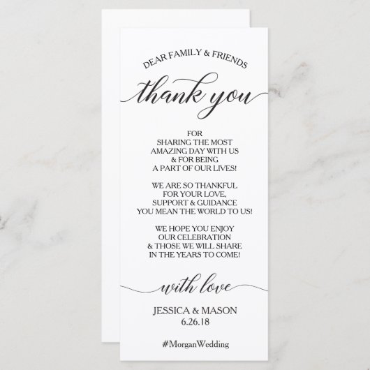 結婚は座席表-クラシックな原稿感謝していしています (正面/裏面)