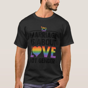 結婚は愛についてジェンダーではないLgbtq多様性 Tシャツ
