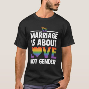 結婚は愛についてジェンダーではないLgbtq多様性 Tシャツ