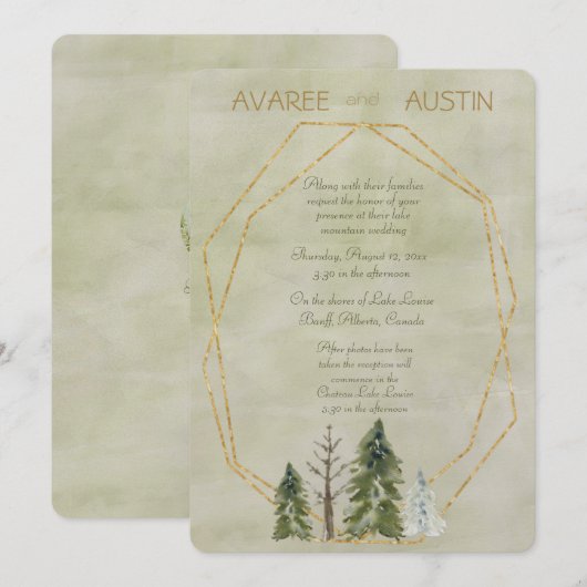 結婚は松の緑と金ゴールド (正面/裏面)