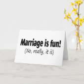 結婚は楽しい、なんて本当だよ カード (黄色い花)