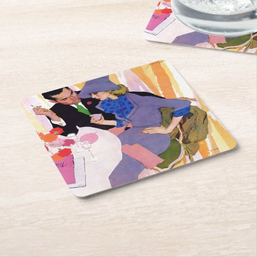 結婚は私のためではないです スクエアペーパーコースター (アングル)