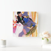 結婚は私のためではないです スクエア壁時計 (ホーム)