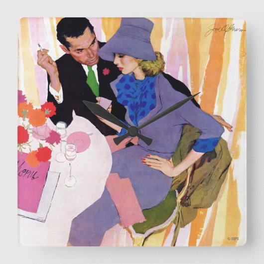 結婚は私のためではないです スクエア壁時計 (正面)