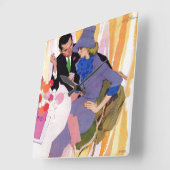 結婚は私のためではないです スクエア壁時計 (傾斜)