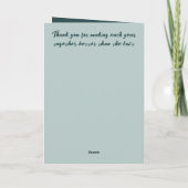 結婚は花嫁の記念日 カード (裏面)