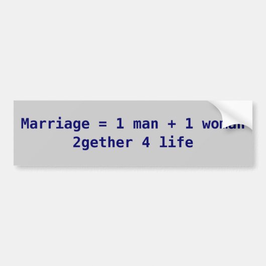 結婚は…あります バンパーステッカー (正面)