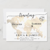 結婚への旅路 ゴールドマップ ウェディング 招待状 (正面)