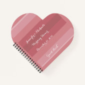 結婚またはブライダルシャワーハート形状スパイラル ノートブック (正面)