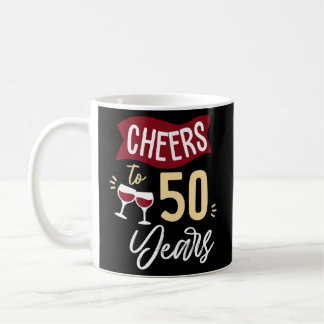 結婚または友情の50年への応援 コーヒーマグカップ