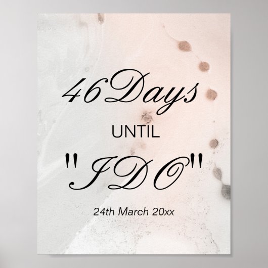 結婚までのカウントダウン看板 ポスター (正面)