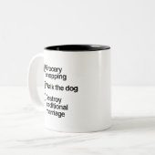 結婚を伝統的破棄する ツートーンマグカップ (正面左)