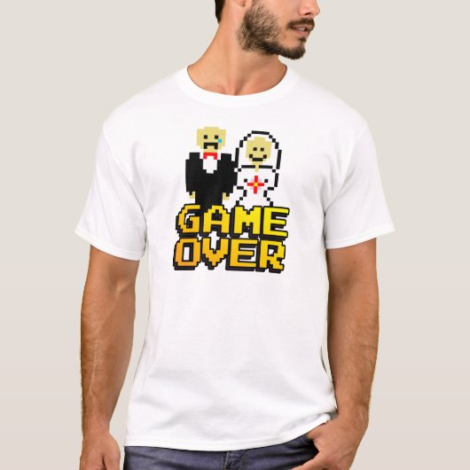 結婚を巡るゲーム（8ビット） Tシャツ (正面)