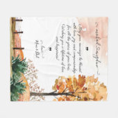 結婚を税関願賛美いに フリースブランケット (正面(横))