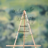 結婚アクリルのサインミニマル歓迎。 アクリルサイン (ニュートラル)