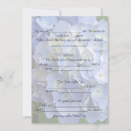 結婚アドバイスとコメントあじさい 招待状