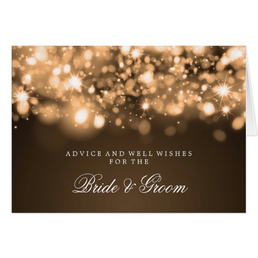 結婚アドバイスカード金ゴールドラきらめくイト (正面横)