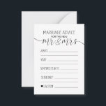 結婚アドバイスカード アドバイスカード<br><div class="desc">シンプルクラシックエレガント。白と保黒のデザインとのは、任意のカラースキームを補完することを保証する。結婚式の日のおもしろいとゲームのための結婚アドバイスカード。</div>