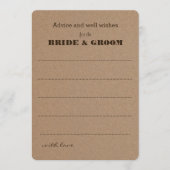 結婚アドバイス |クラフト素朴紙 アドバイスカード (正面)