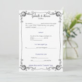 結婚アドバイス＆コメントの装飾フレーム 招待状 (スタンド正面)