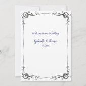 結婚アドバイス＆コメントの装飾フレーム 招待状 (裏面)