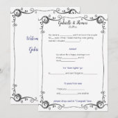 結婚アドバイス＆コメントの装飾フレーム 招待状 (正面/裏面)