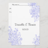 結婚アドバイス、ラベンダー花コメント アドバイスカード (正面/裏面)