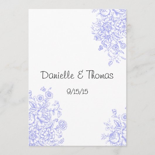 結婚アドバイス、ラベンダー花コメント アドバイスカード (正面)