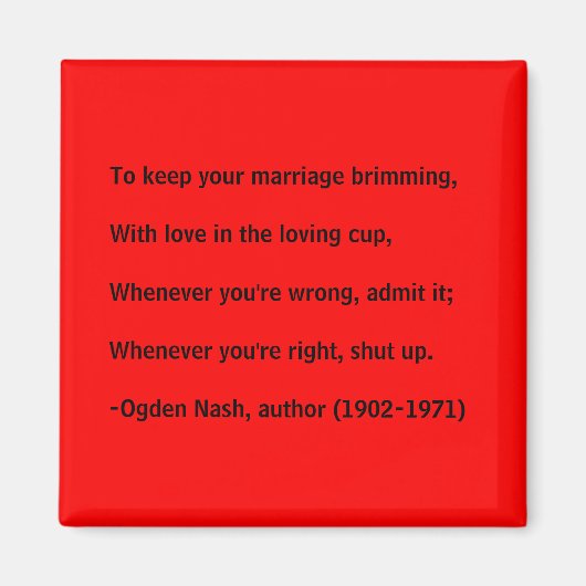 結婚アドバイス – 磁石 (正面)