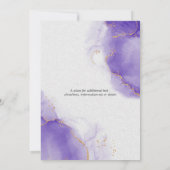 結婚アメジスト抽象芸術 招待状 (裏面)
