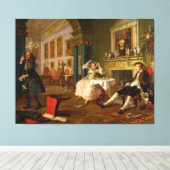 結婚アラモード： 2, The Tette a Tette (c1743) キャンバスプリント (インサイチュ (ウッドフロア))