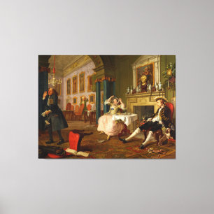 結婚アラモード： 2, The Tette a Tette (c1743) キャンバスプリント
