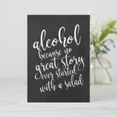 結婚アルコールバー手頃黒板徴候 招待状 (スタンド正面)