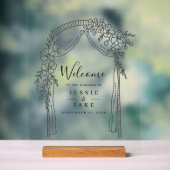 結婚アーチ透明なアーバ結婚ー アクリルサイン (ニュートラル)