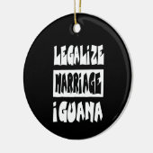 結婚イグアナを合法化する セラミックオーナメント (左)