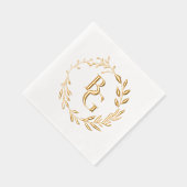 結婚イニシャル 箔ナプキン (右)