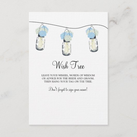 結婚ウィッシュツリーラベル アドバイスカード (正面)
