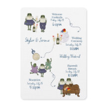 結婚ウィークエンド イラスト入りカエル同封カード