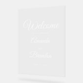 結婚ウェルカムサイン澄んアクリル アクリルサイン (傾斜)