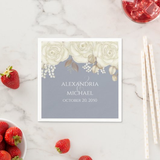 結婚エレガントのエレガントフローラ スタンダードカクテルナプキン (インサイチュ)