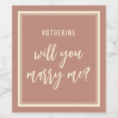 結婚エレガントの申し出があれば結婚してくれ ワインラベル (シングルラベル)