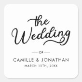 結婚エレガントミニマル スクエアシール (正面)