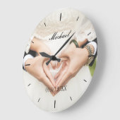 結婚エレガント記念日|壁時計 ラージ壁時計 (傾斜)