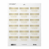 結婚エンベロープラベルヴィンテージゴールデンレースエレガント ラベル (フルシート)